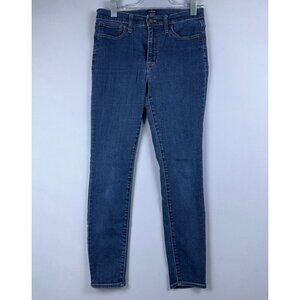 J Crew High Rise Skinny Jeans Womens Size 28 Dark Wash Denim Stretch Blue